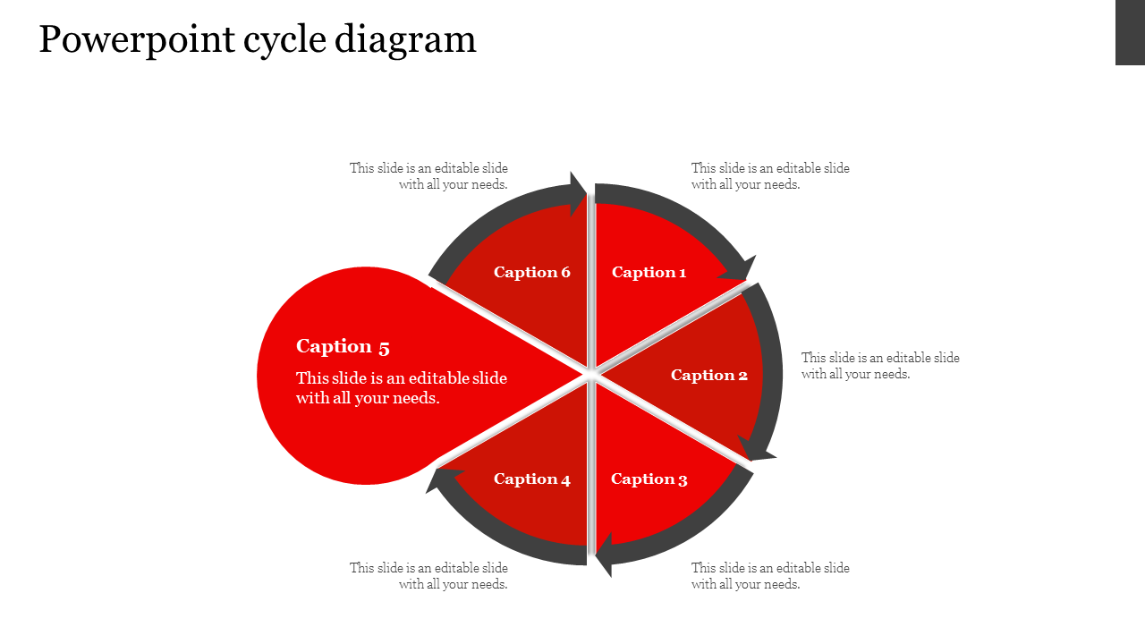 ppt cycle diagram-Red